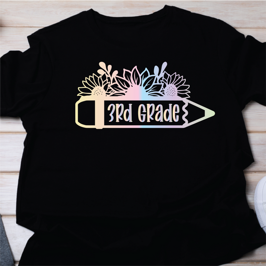 3rd Grade Floral Pencil