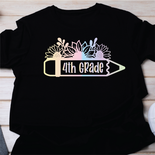 4th Grade Floral Pencil