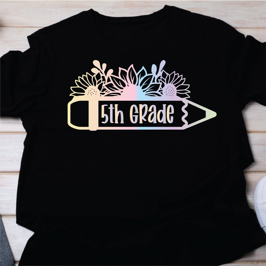 5th Grade Floral Pencil