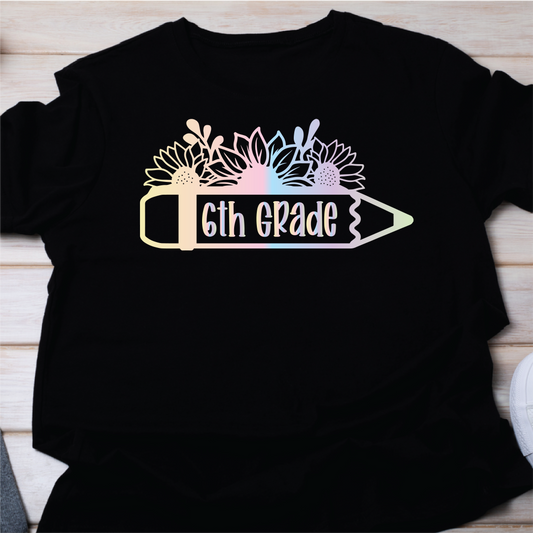 6th Grade Floral Pencil