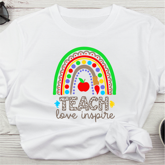 Teach Love Inspire Rainbow
