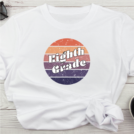 Eighth Grade Retro Circle