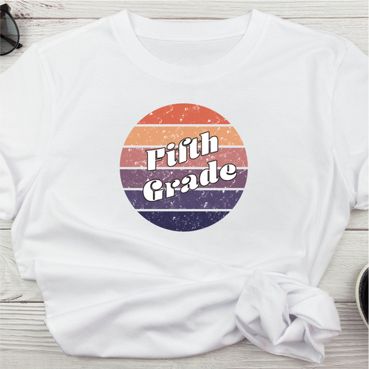 Fifth Grade Retro Circle