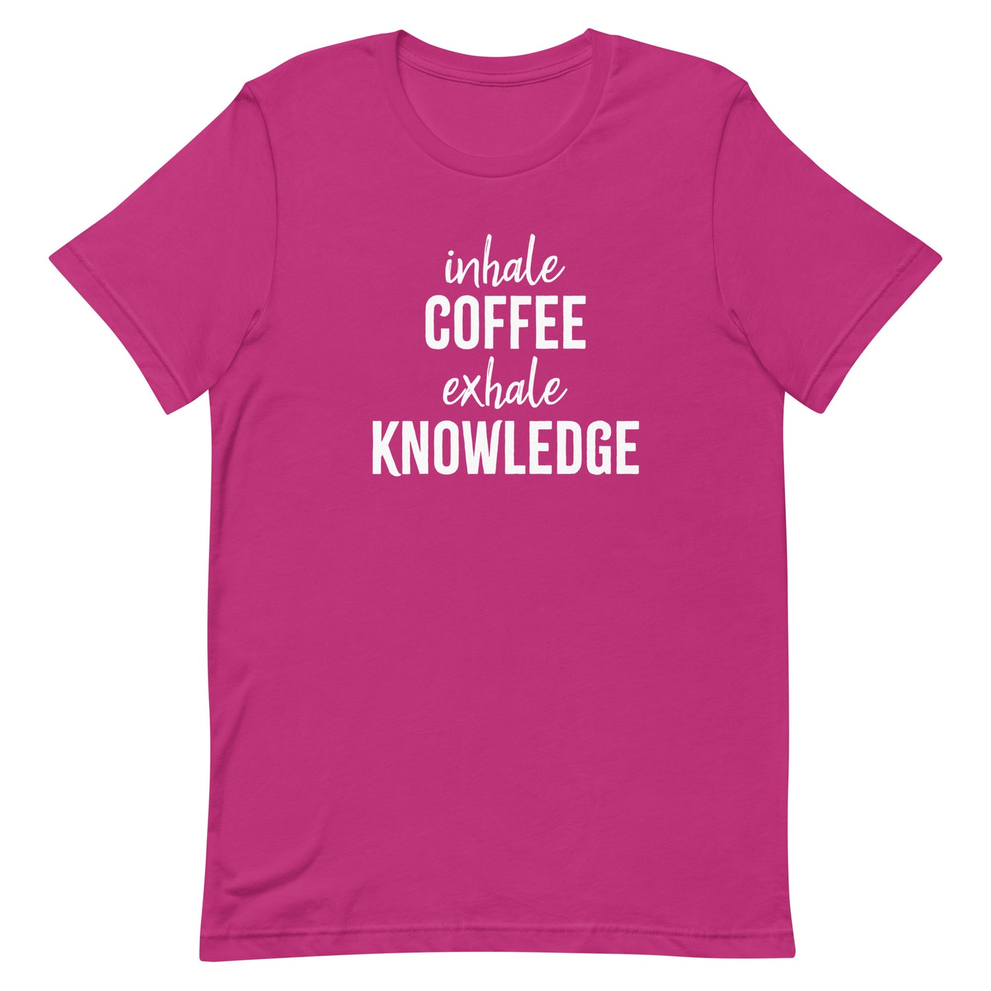 inhale COFFEE exhale KNOWLEDGE