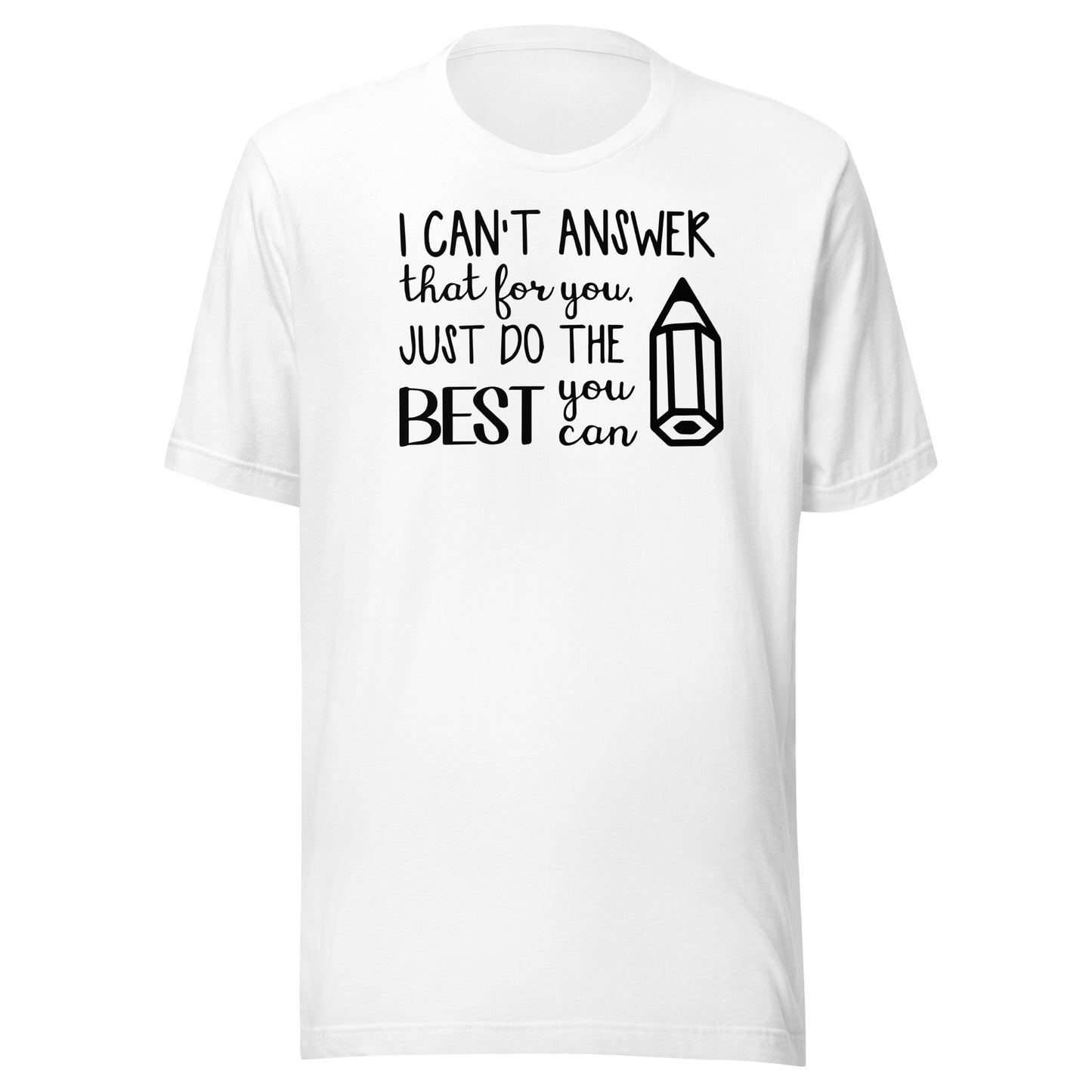 I Can't Answer That for You, Just Do the Best You Can