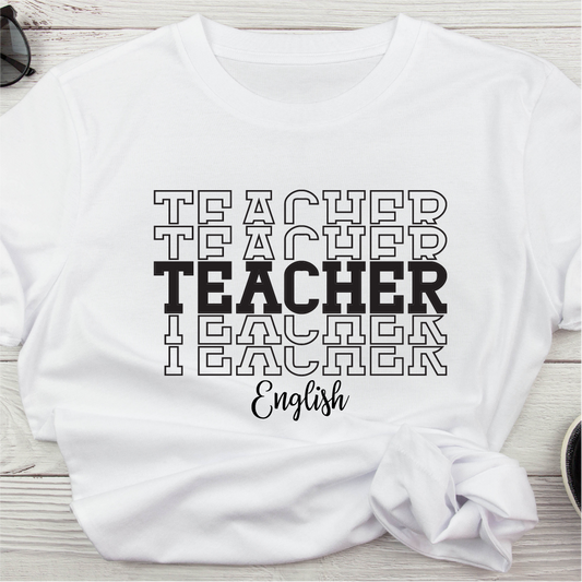 English Teacher Stacked