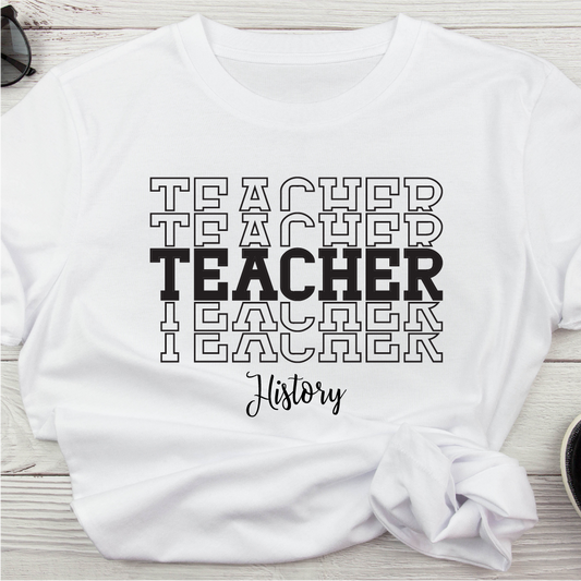 History Teacher Stacked
