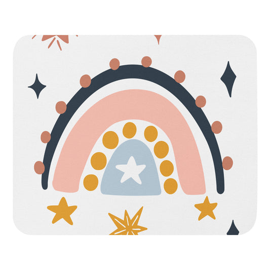 Pink Rainbow Mouse pad