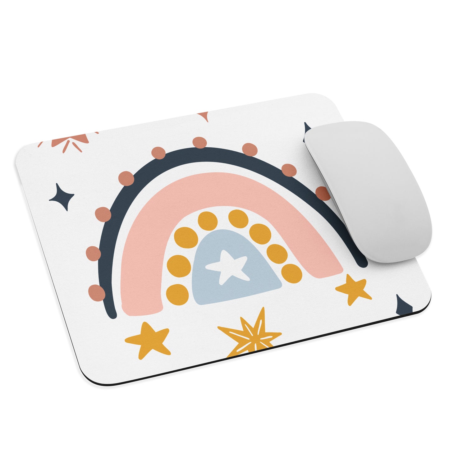 Pink Rainbow Mouse pad