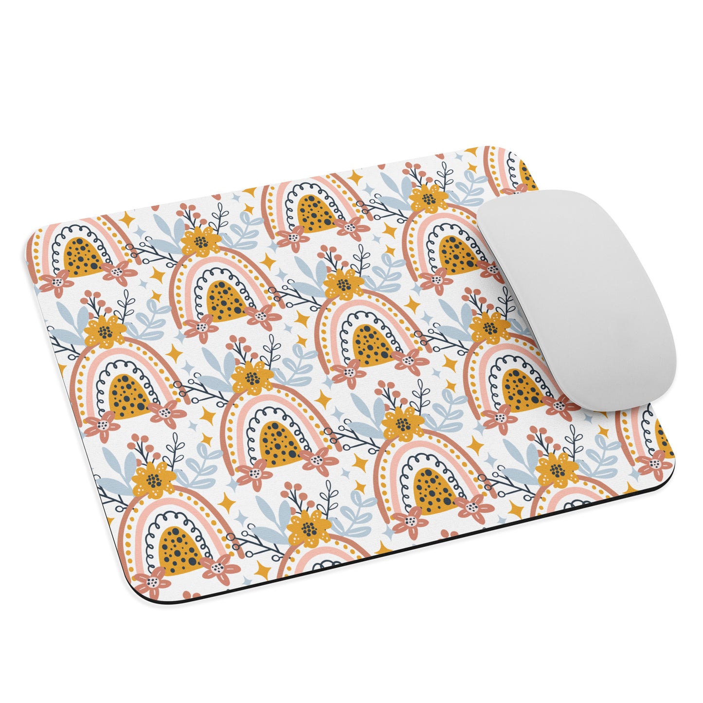 Floral Rainbow Mouse pad