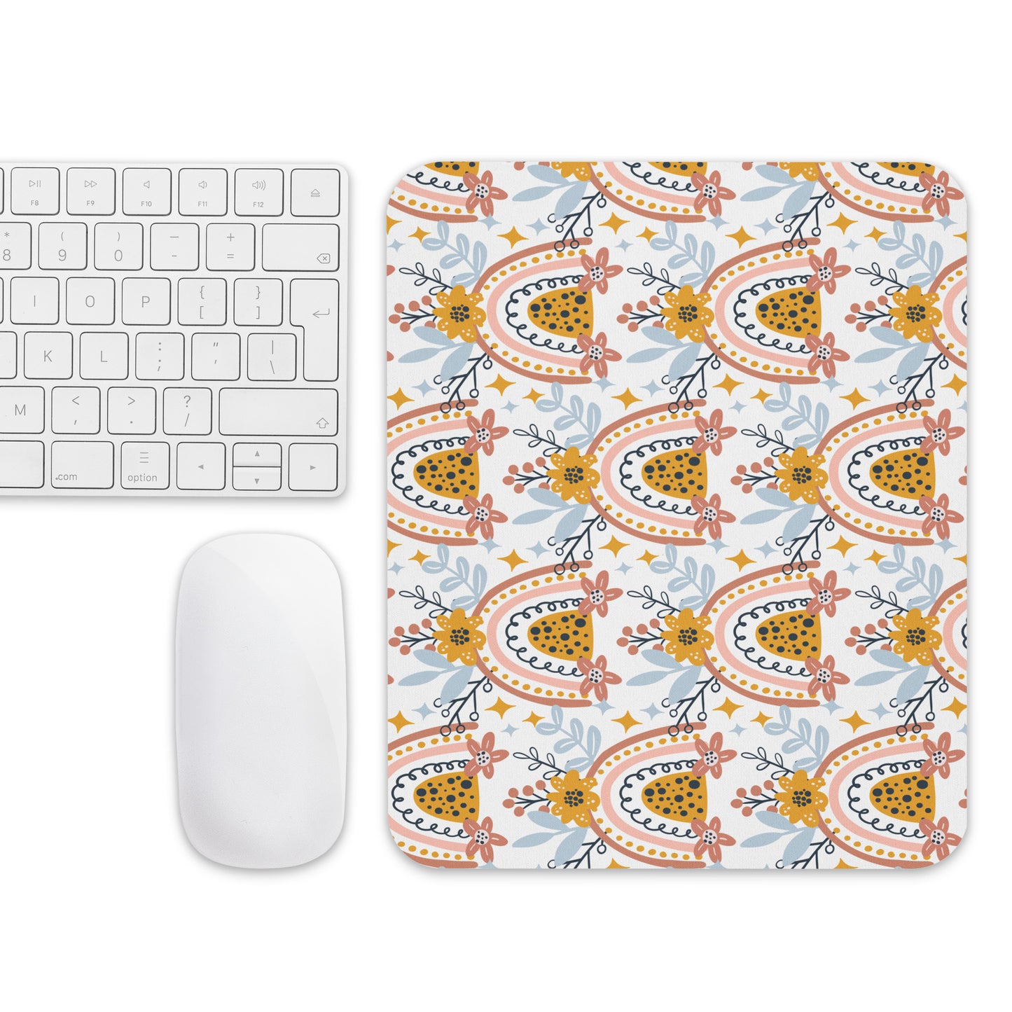 Floral Rainbow Mouse pad