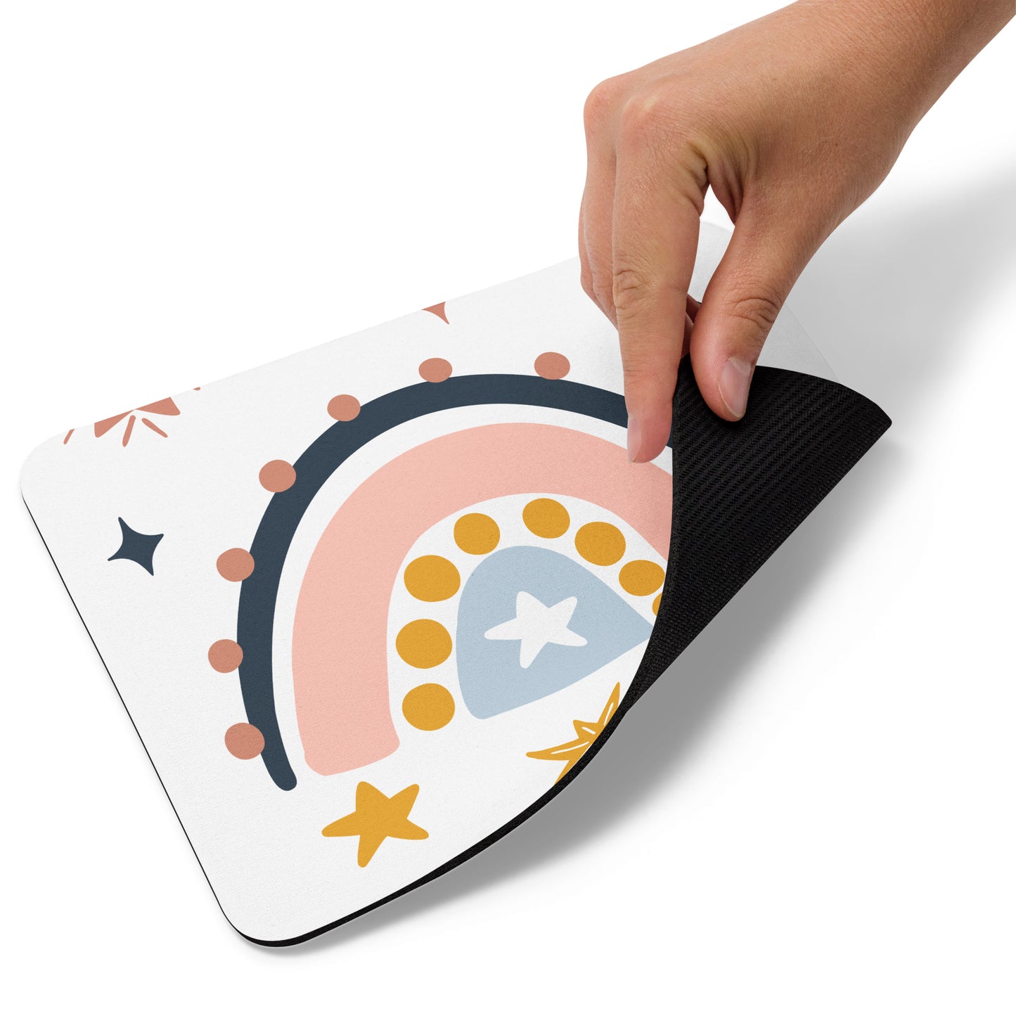 Pink Rainbow Mouse pad