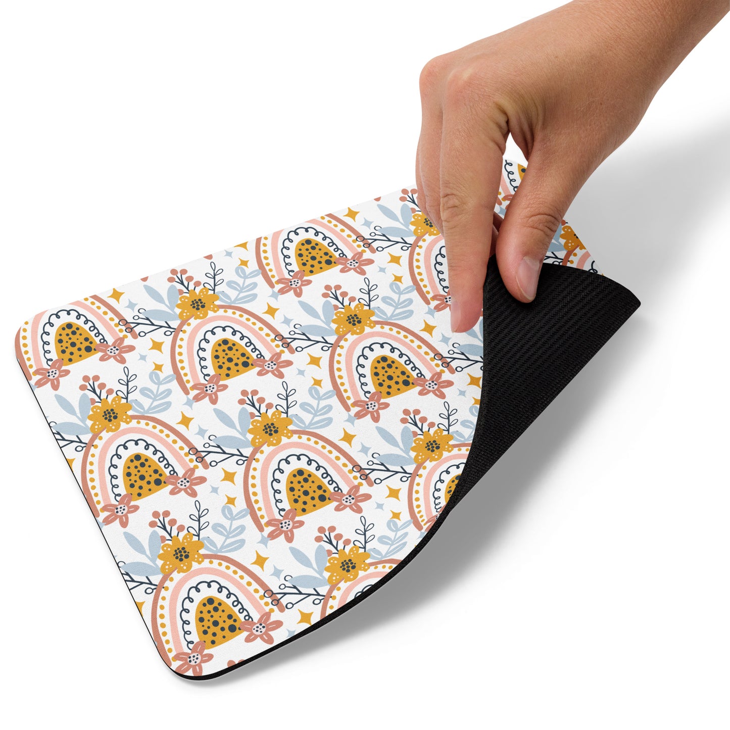 Floral Rainbow Mouse pad