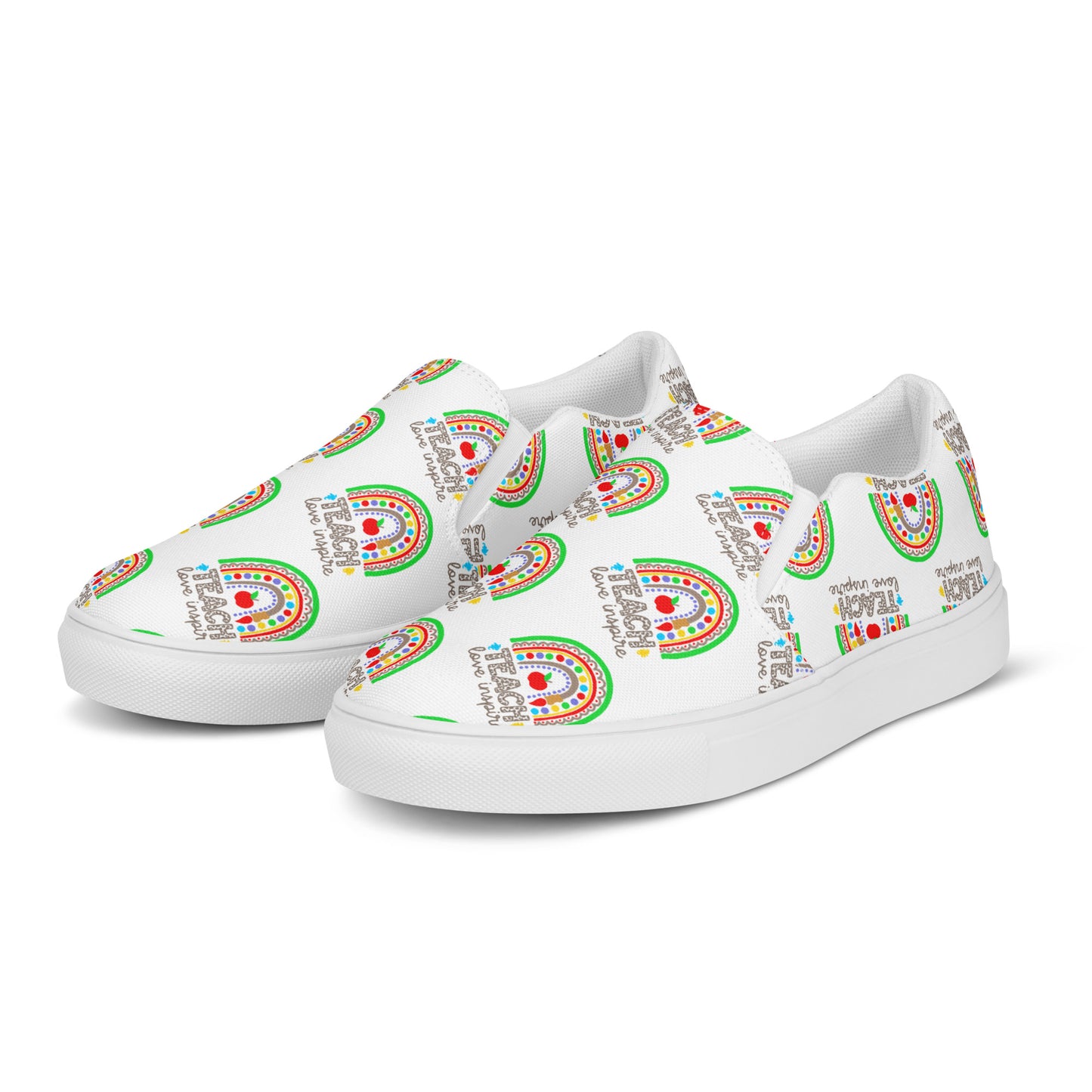 Teach Love Inspire Women’s slip-on canvas shoes