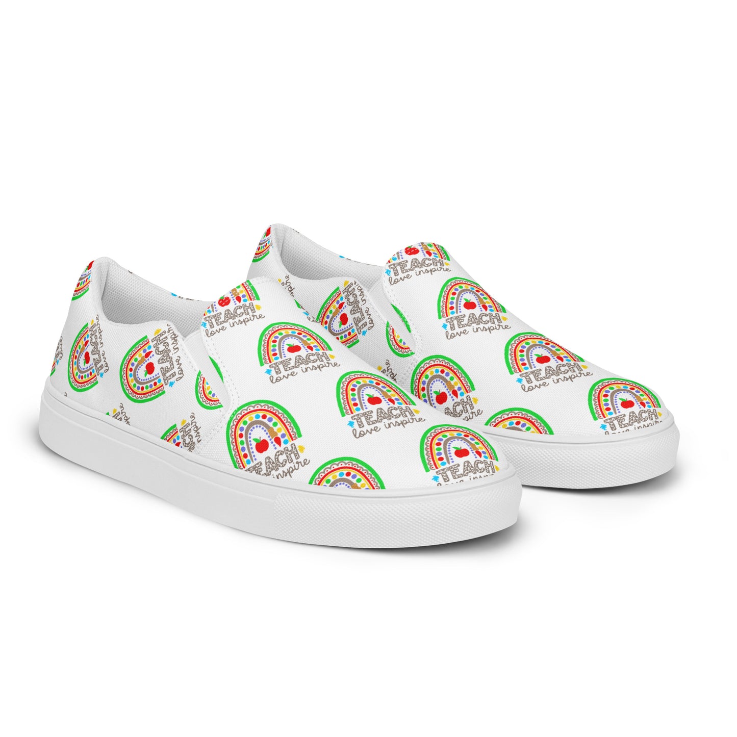 Teach Love Inspire Women’s slip-on canvas shoes
