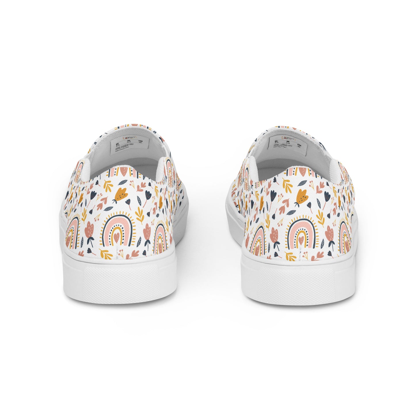 Floral Rainbow Women’s slip-on canvas shoes