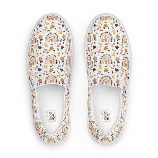Floral Rainbow Women’s slip-on canvas shoes